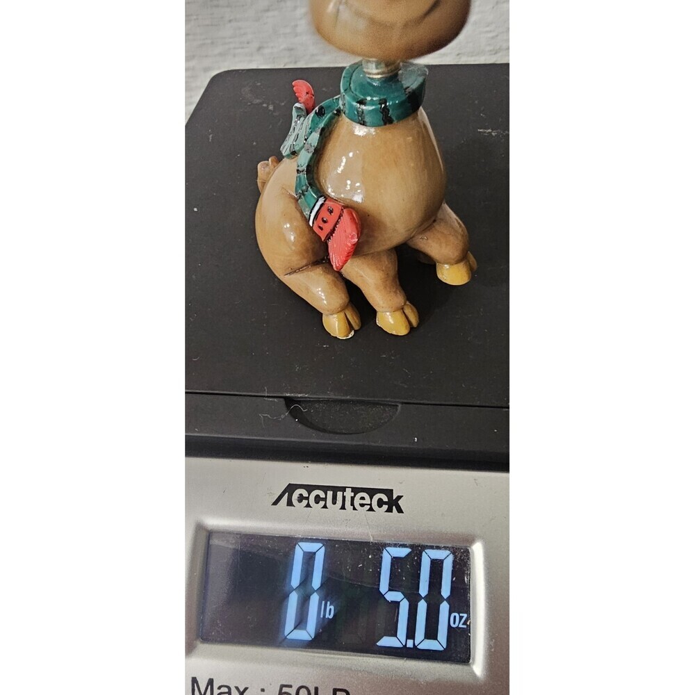 Fitz and Floyd Jiggling Christmas Holiday Reindeer Ornament Bobblehead Figure - Picture 8 of 8